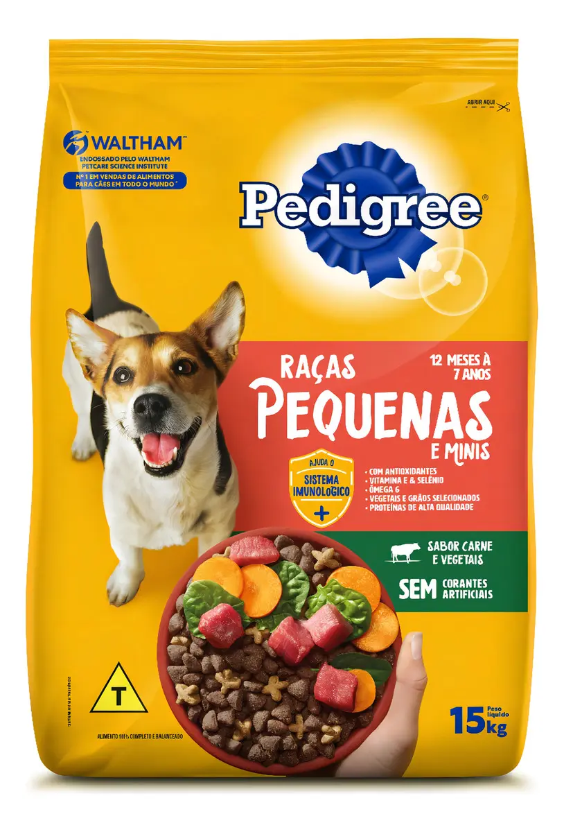 Alimento Pedigree Cães Adultos Raças pequenas para cão adulto de raza pequena sabor carne y vegetais de 15 kg